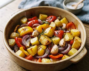 Southern Italian Roasted Peppers with Potatoes | Peperoni e patate