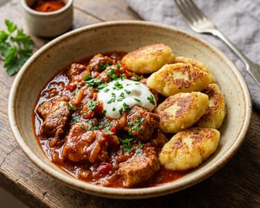 Pork stew with Zala dödölle | Juicy rustic one-pot dish