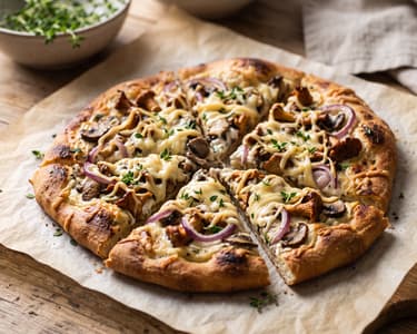 Smoked parenica and wild mushroom flatbread | Crispy homemade autumn flatbread