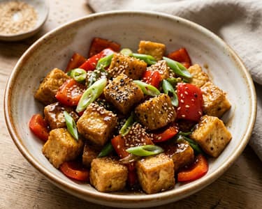 Feketeborsos ropogós tofu wok | 20 perces vacsora