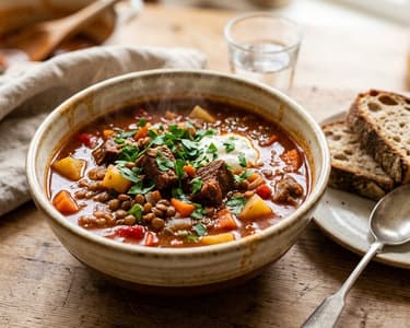 Lentil Goulash with Beef
