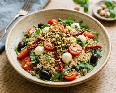 Sicilian Pistachio Bulgur Salad | Hearty Italian Bowl