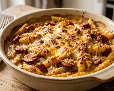Baked Cheesy Sausage Potato Dumplings | A Crispy Classic