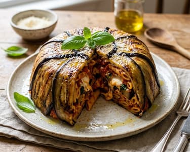 Sicilian Eggplant Timballo | Italian Baked Pasta Dish