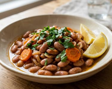 Turkish Barbunya Pilaki Salad | Rich Autumn Pinto Bean Bowl