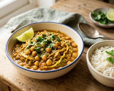 Indian Savoy Cabbage and Chickpea Curry | Creamy Spiced Autumn One-Pot