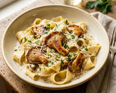 Laskagombás pappardelle | Krémes fehérboros olasz tészta