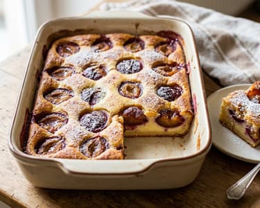 Classic Plum Milk Pie | Creamy Grandma-Style Cake