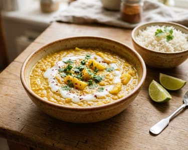 Parsnip and Red Lentil Dhal | Creamy Indian One-Pot Dish