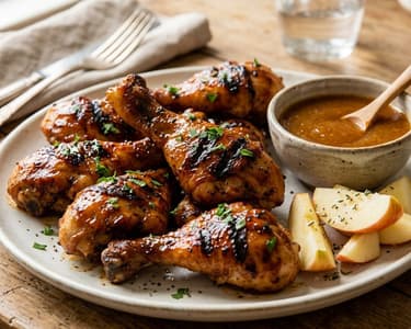 Apple-Mustard BBQ Chicken Drumsticks | Juicy Autumn Grill