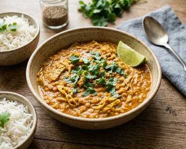 Savoy Cabbage and Red Lentil Curry | Creamy Indian One-Pot Dish