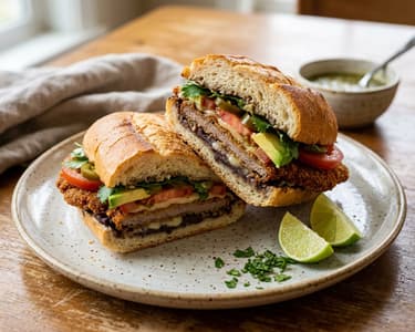 Mexikói torta de milanesa marhahússal | Ropogós street food