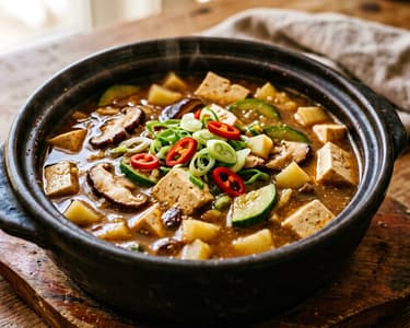 Korean Doenjang Jjigae with Tofu | Rich Asian Stew