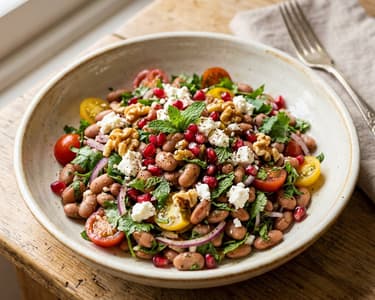 Middle Eastern Spiced Pinto Bean Salad | With Toasted Walnuts