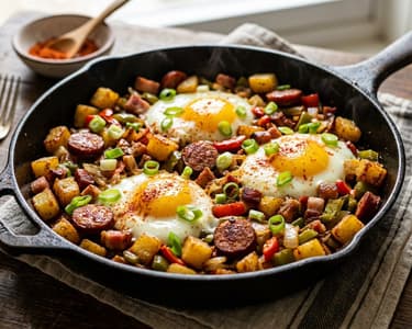 Hungarian Skillet Peasant Breakfast | Hearty Weekend Brunch