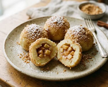 Old-fashioned cinnamon apple dumplings | In toasted buttery breadcrumbs