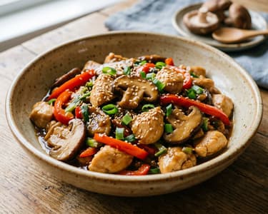Kantoni shiitake gombás csirke wok | 20 perces vacsora