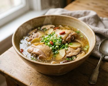 Tajvani szezámolajos csirkeleves | Ma You Ji