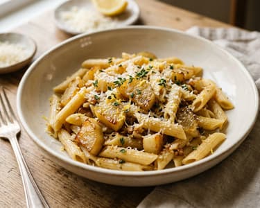 Karamellizált karalábés penne | 20 perces olasz tészta