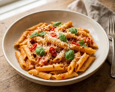 Creamy Mascarpone Arrabbiata Penne | 15-Minute Italian Pasta