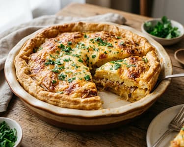 Hungarian-Style Baked Potato Pie | Flaky Rustic Onion Pie