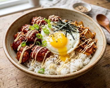 Koreai Chibap | Fűszeres csirkés street food rizstál