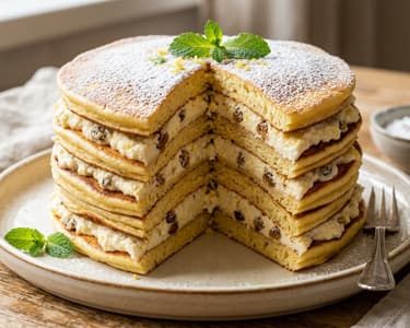 Csúsztatott palacsinta túróval | Habkönnyű brunch