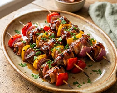 Smoky BBQ chicken liver skewers | Juicy bacon grill