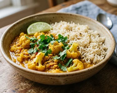 Cauliflower Red Lentil Dahl | Creamy Indian One-Pot
