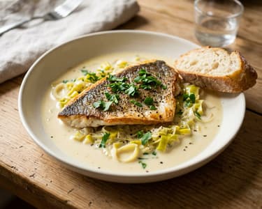 Spanish Sea Bass in Cava Sauce | Lubina al cava