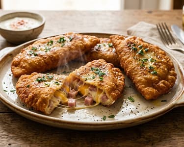 Bábolnai töltött lángos | Ropogós házi klasszikus sonkával és sajttal