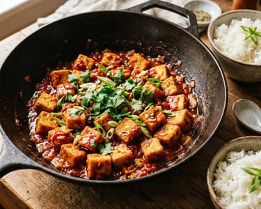 Vietnámi paradicsomos ropogós tofu wokban | 20 perces vacsora