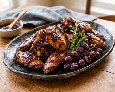 Füstös szőlőmázas BBQ csirkeszárny | Ropogós őszi grill