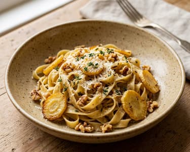 Karamellizált paszternákos tagliatelle | Olasz őszi tészta