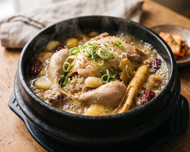 Korean Samgyetang Soup | Stuffed Ginger-Garlic Chicken Soup