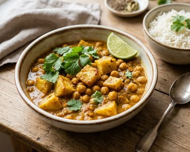 Sült zelleres csicseriborsó curry | Fűszeres őszi egytál