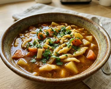 Autumn Vegetable Goulash with Homemade Csipetke | Hearty Warm Lunch