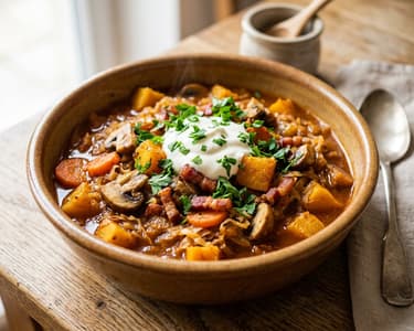 Autumn Vegetable Toros Cabbage | With Pumpkin and Mushrooms