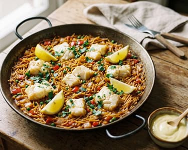 Spanish Cod Fideuà | Valencian Toasted Pasta
