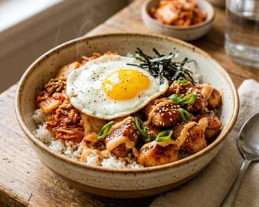 Koreai csirkés Cupbap | Noryangjin street food rizstál