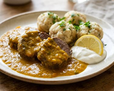 Tender Hunter's Style Venison Haunch with Homemade Bread Dumplings | Festive Game Dish