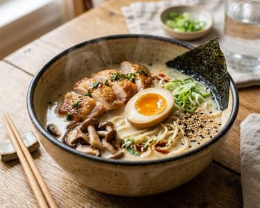 Krémes Tori Paitan csirke ramen | Gazdag japán leves