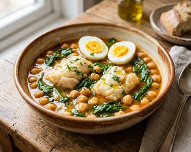 Spanish cod and chickpea stew | Potaje de vigilia