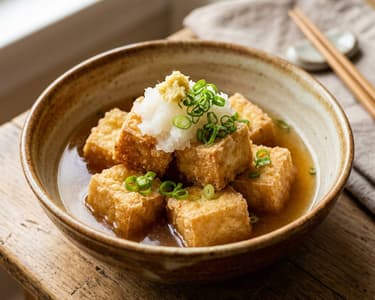 Japán Agedashi tofu leves | Ropogós tofu aromás lében
