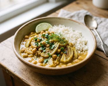 Fennel and chickpea curry