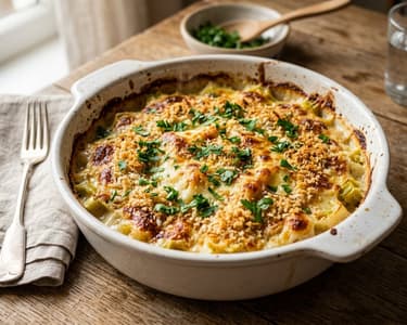 Cheesy Leek Gratin | Juicy Autumn Vegetable Dish