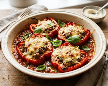 Italian Baked Stuffed Peppers | Peperoni ripieni