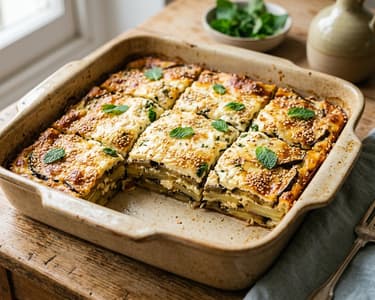 Cretan Baked Eggplant with Potatoes and Feta | Boureki