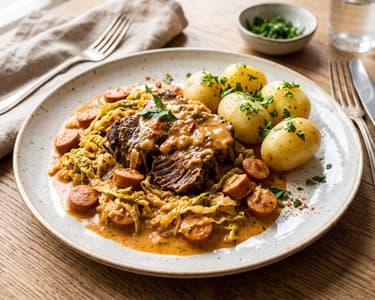 Frankfurt-style Braised Rib Eye | Tender Beef with Savoy Cabbage