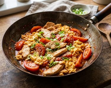 Kínai paradicsomos-tojásos csirke | 20 perces wok vacsora